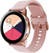 Zacht Siliconen bandje - Sportbandje - Samsung Galaxy Watch 42mm  - Galaxy Watch Active 2 - 20mm universeel - Roze