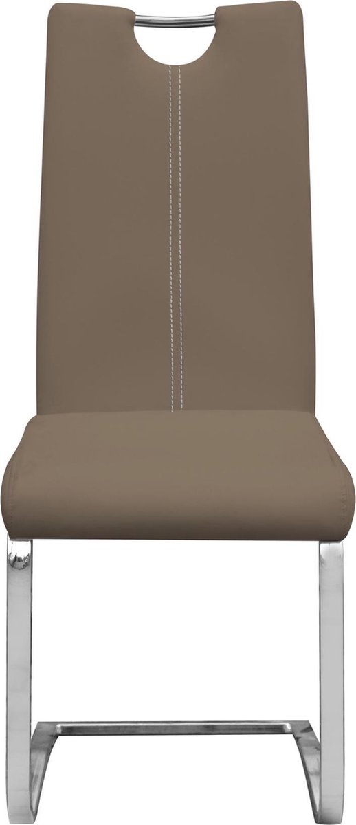 | Set van 2 stoelen Sofia bruin GAMMA | Ruby eetkamerstoel hardschuimkunstleer cognac