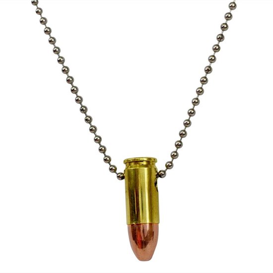Lucky Shot USA - Ball Chain Bullet Necklace 9mm - koper  (kogelketting/hanger) | bol.com