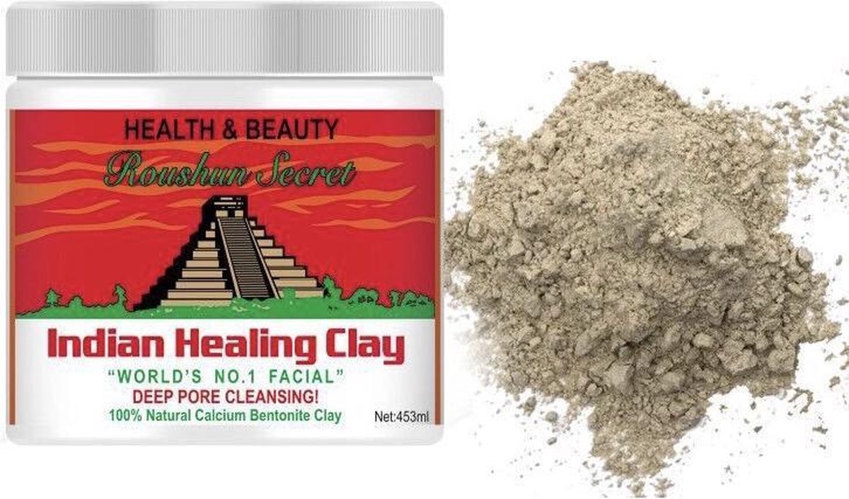 Doodt zwaartekracht Vervagen Roushun Secret Indian healing clay mask|100% natuurlijke groene klei masker| Aztec |... | bol.com