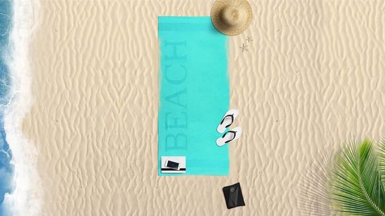 Lucca Beach Strandlaken - 100x200 cm - Seagreen