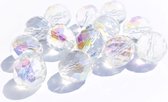 12 mm facetkraal kristal oliecoating, 25 st