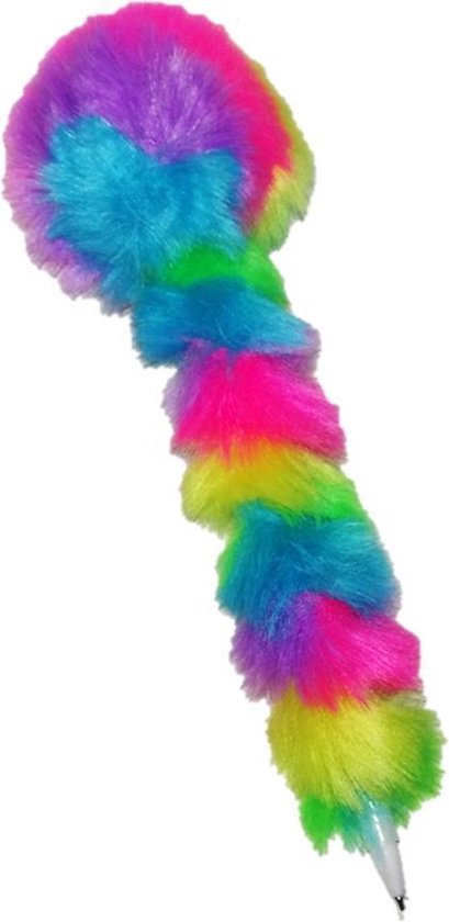 Tolk waterstof Mooie jurk Regenboog Rainbow pen met pom pom - Back to School | bol.com