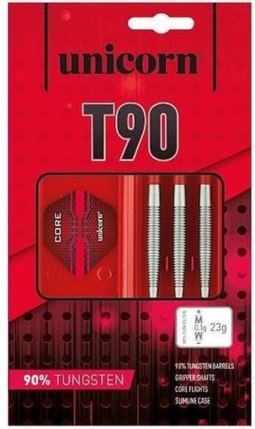 Afbeelding van het spel Unicorn Dartpijlen T90 Core Xl Steeltip 26g 90% Tungsten Rood