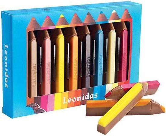 Chocoladecadeau - Leonidas Chocoladepotloden - 8 potloden