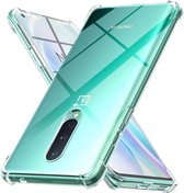 DrPhone Oneplus 8 TPU Hoesje - Siliconen Bumper Case met Verstevigde randen – transparant