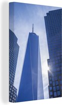 Canvas Schilderij De wolkenkrabbers en het One World Trade Center in New York - 40x60 cm - Wanddecoratie