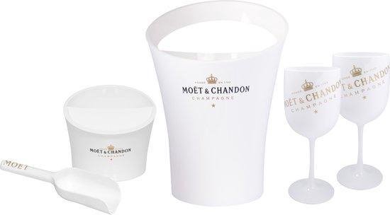 Seau à Glace Vintage Moet Et Chandon – Petit Modèle Liquorelle – Verre Transparent – Fabriqué En France