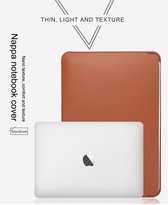Leren Sleeve voor 16‑inch Apple MacBook Air /Apple MacBook Pro 2020/2021 Bruin Europees Kunstleer