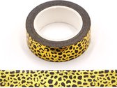 Washi tape - goudkleurige luipaardprint | 15mm x 10m