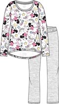 Minnie mouse pyjama - wit - grijs - maat 116 / 6 jaar