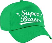 Super broer cadeau pet / baseball cap groen voor heren - kado voor broers
