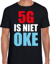 5G is niet oke demonstratie / protest t-shirt zwart voor heren S