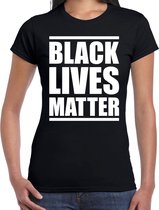 Black lives matter demonstratie / protest t-shirt zwart voor dames XS