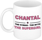 Chantal The woman, The myth the supergirl cadeau koffie mok / thee beker 300 ml