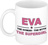 Eva The woman, The myth the supergirl cadeau koffie mok / thee beker 300 ml