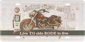 Wandbord - Retro Vintage - Wand Bord -  Muur Kamer Decoratie - Metaal Emaille -  Reclame Wandborden - Mancave Metalen Bord – Kroeg - Bar – Cafe -  Metalen Bord – Legends Never Die