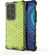 Voor Huawei P40 Pro + schokbestendige honingraat pc + TPU beschermhoes (groen)