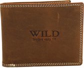 Wild Leather Only !!!  Heren Billfold Bruin