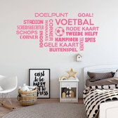 Muursticker Voetbal Woorden Wolk -  Roze -  80 x 37 cm  -  baby en kinderkamer  nederlandse teksten  alle - Muursticker4Sale