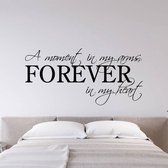 Muursticker A Moment In My Arms, Forever In My Heart - Rood - 80 x 38 cm - slaapkamer woonkamer alle