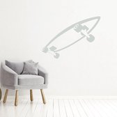 Muursticker Skateboard -  Lichtgrijs -  80 x 57 cm  -  alle muurstickers  baby en kinderkamer - Muursticker4Sale