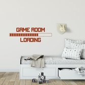 Muursticker Game Room Loading -  Bruin -  120 x 40 cm  -  alle muurstickers  baby en kinderkamer  engelse teksten - Muursticker4Sale