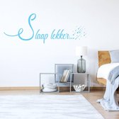 Muursticker Slaap Lekker Ster -  Lichtblauw -  160 x 57 cm  -  slaapkamer  nederlandse teksten  alle - Muursticker4Sale