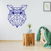 Muursticker Origami Uil -  Donkerblauw -  120 x 132 cm  -  origami  alle  dieren - Muursticker4Sale