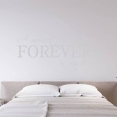 Muursticker A Moment In My Arms, Forever In My Heart -  Zilver -  160 x 76 cm  -  slaapkamer  woonkamer  engelse teksten  alle - Muursticker4Sale