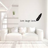 Muursticker Live Laugh Love - Rood - 120 x 50 cm - taal - engelse teksten slaapkamer woonkamer alle