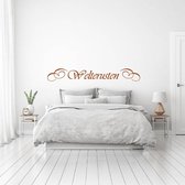 Muursticker Welterusten Sier -  Bruin -  160 x 22 cm  -  slaapkamer  nederlandse teksten  alle - Muursticker4Sale