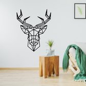 Origami Muursticker Sticker Deer - Jaune - 40 x 50 cm - Muursticker4Sale