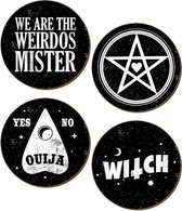 Onderzetter We Are The Weirdos Mister 4 Piece Coaster Set Zwart