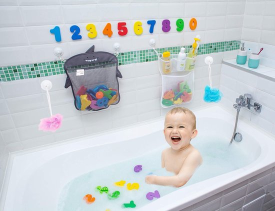Speelgoed Organizer - Opberg badspeelgoed tas | Haai| Ideaal voor elke  badkamer |... | bol
