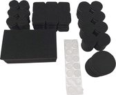 Zwarte Zelfklevende vloerbeschermer set - Anti-kras Vilt - Anti slip meubels - Buurvriendelijk - Meubel beschermers - Stoelbeschermers - Stoelpootviltjes - Viltjes - 160 stuks set