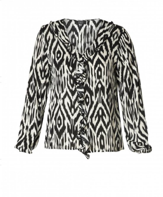 Dames blouse-Zwart/Wit- IVY BEAU | bol.com