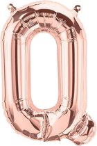 ballon letter Q 32 inch , 80 cm  zilver en goudkleurig