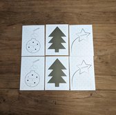 Kerstkaarten A6 - kerstkaartjes - wenskaarten - feestdagenkaarten - ansichtkaarten - set van 6