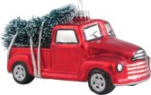 Kerstboomhanger Vintage Pick-up Auto met kerstboom op het dak