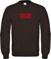 Kerst sweater zwart - Dikke piek, drie bier - soBAD. | Kersttrui soBAD. | kerstsweaters volwassenen | kerst hoodie volwassenen | Kerst outfit | Foute kerst truien