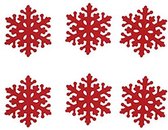 Kerst Onderzetters - Onderlegger voor Kerstmis - Kerst Tafel decoratie - Set van 6 stuks Sneeuwvlokjes
