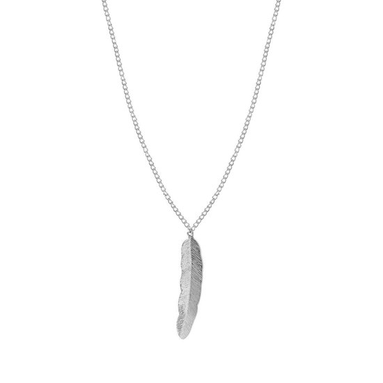 24/7 Jewelry Collection Veer Ketting - Dames - Bijou Legering Zilverkleurig - 60 cm - Amodi