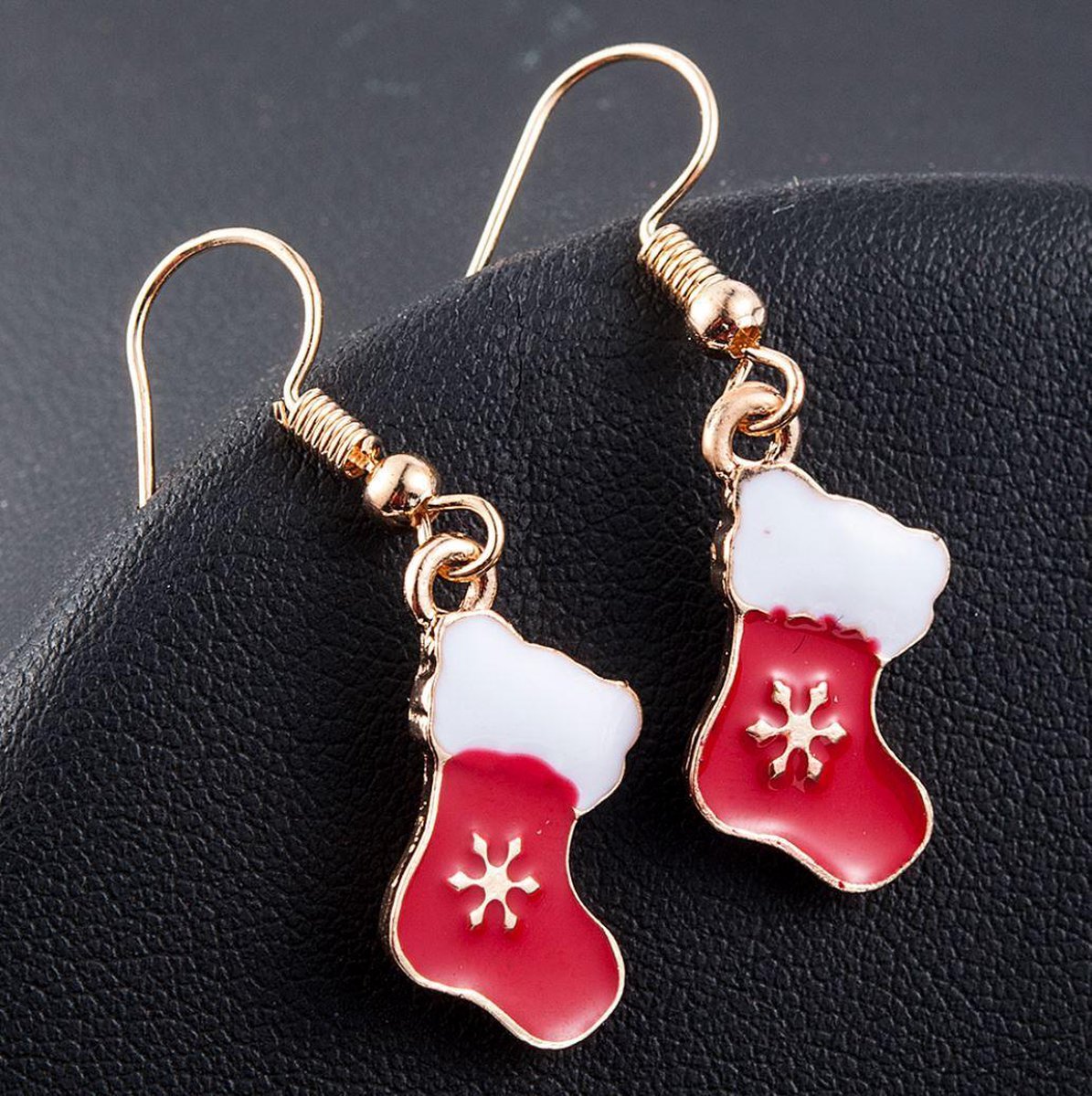 Kerst Oorbellen Oorhangers Kerstsok 1 paar