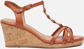 Tamaris Sandalen met sleehak cognac - Maat 41