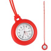 Verpleegstershorloge - Zusterhorloge - Ketting - rood