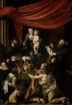 Michelangelo Merisi da Caravaggio, Madonna van de rozenkrans, 1607 op canvas, 40 X 60 CM