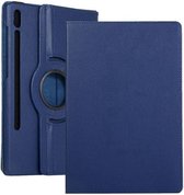 Xssive Tablet Hoes Case Cover voor Samsung Galaxy Tab S7 T870 - 360° draaibaar - Donker Blauw