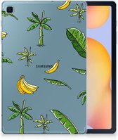 Hoesje Geschikt voor Samsung Galaxy Tab S6 Lite | Tab S6 Lite 2022 Backcover met naam Banana Tree met transparant zijkanten