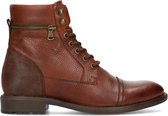 Sacha - Heren - Cognac leren veterboots - Maat 44